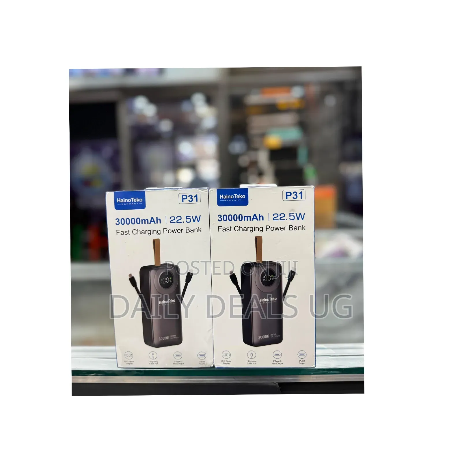 P31 30,000mah Portable Power Bank With 22.5w Fast Charging