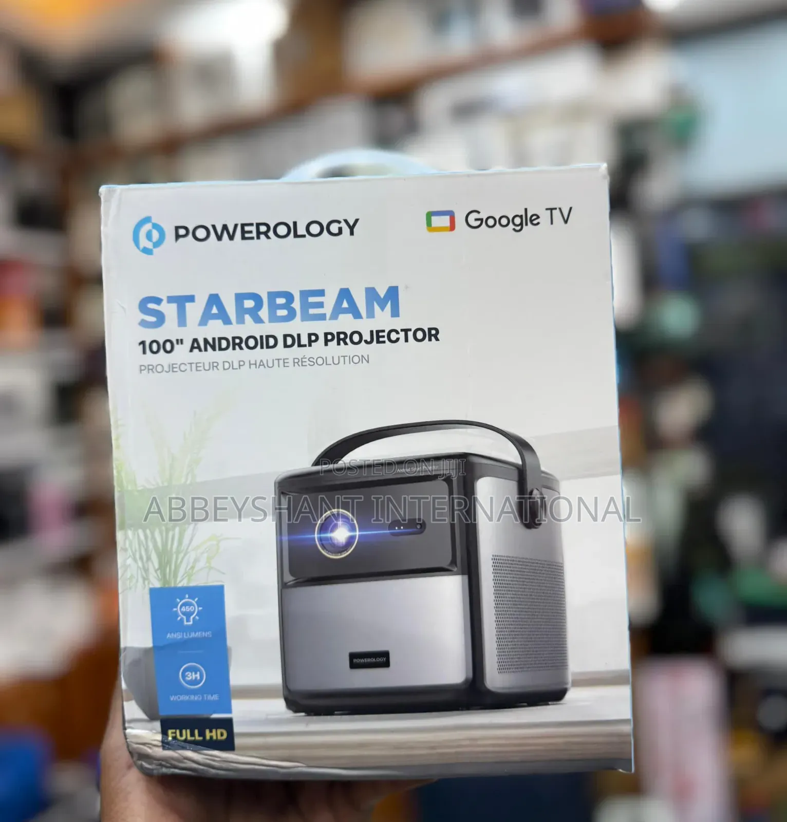 Powerology Starbeam Projector 100" Android DLP Projector.