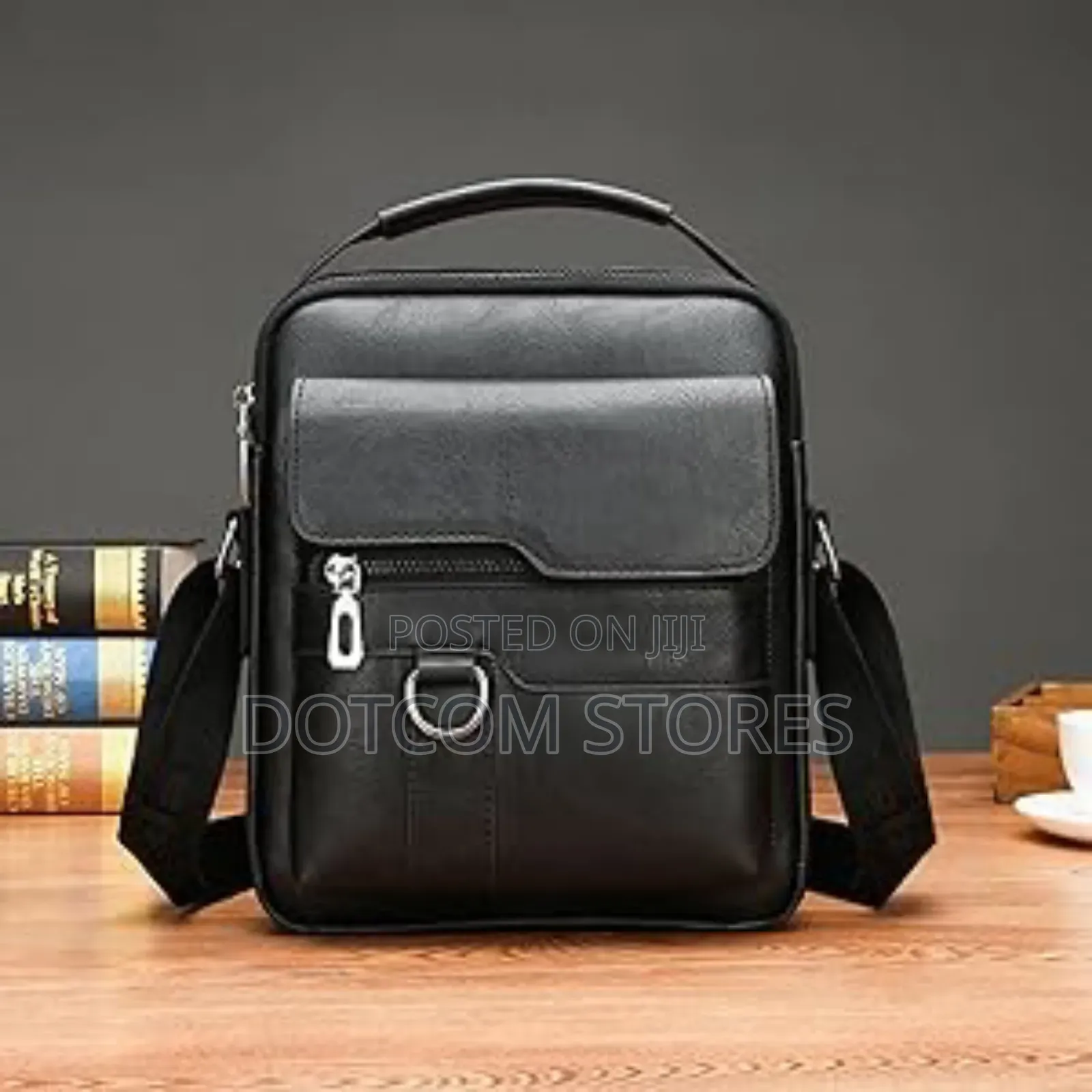 Faux Leather Men's Crossbody Shoulder Bag