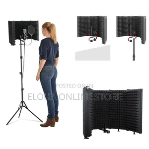 Portable Vocal Booth With Ambient Reflection Filter