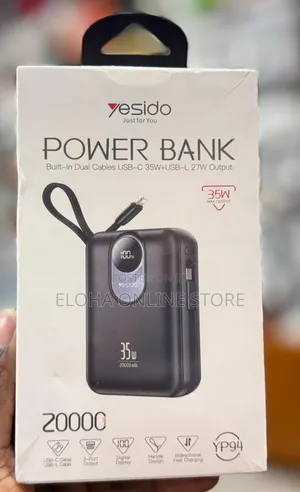 Yesido 20,000mah Yp94 35w Power Bank