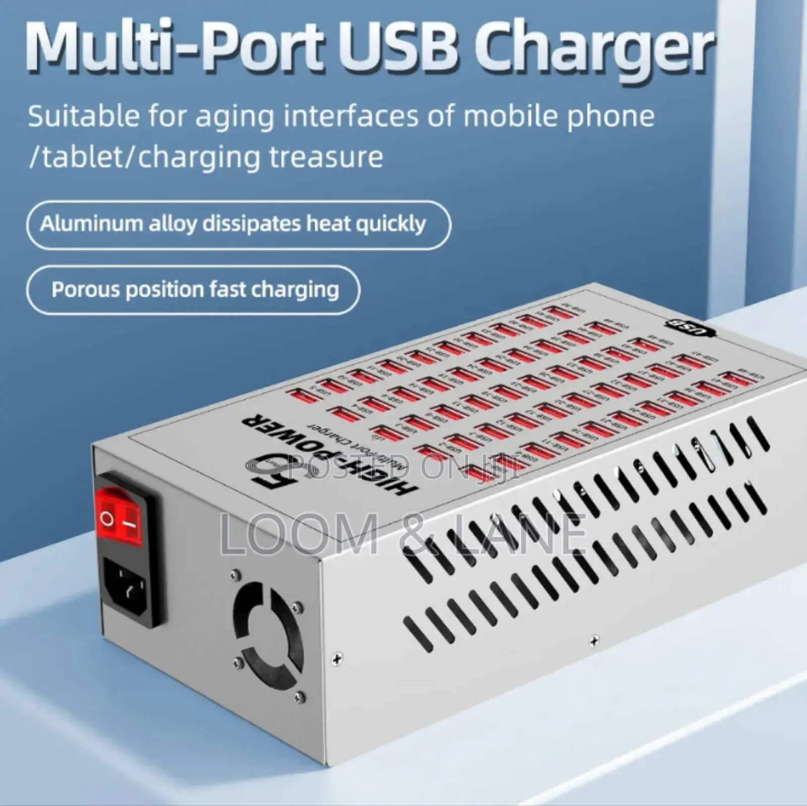 50-port Usb High-power Charging Station Designed For Commercial Use