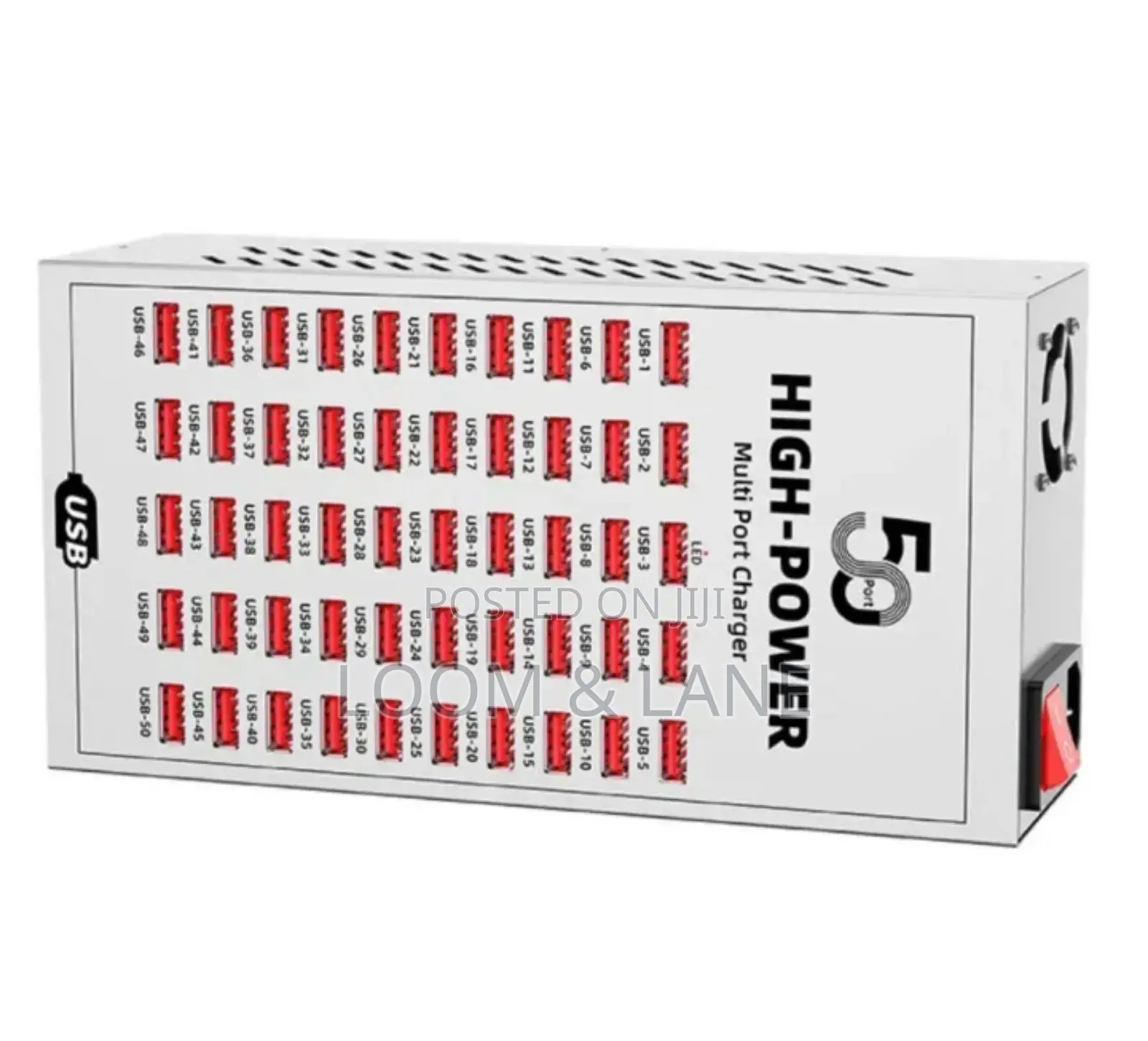 50-port Usb High-power Charging Station Designed For Commercial Use