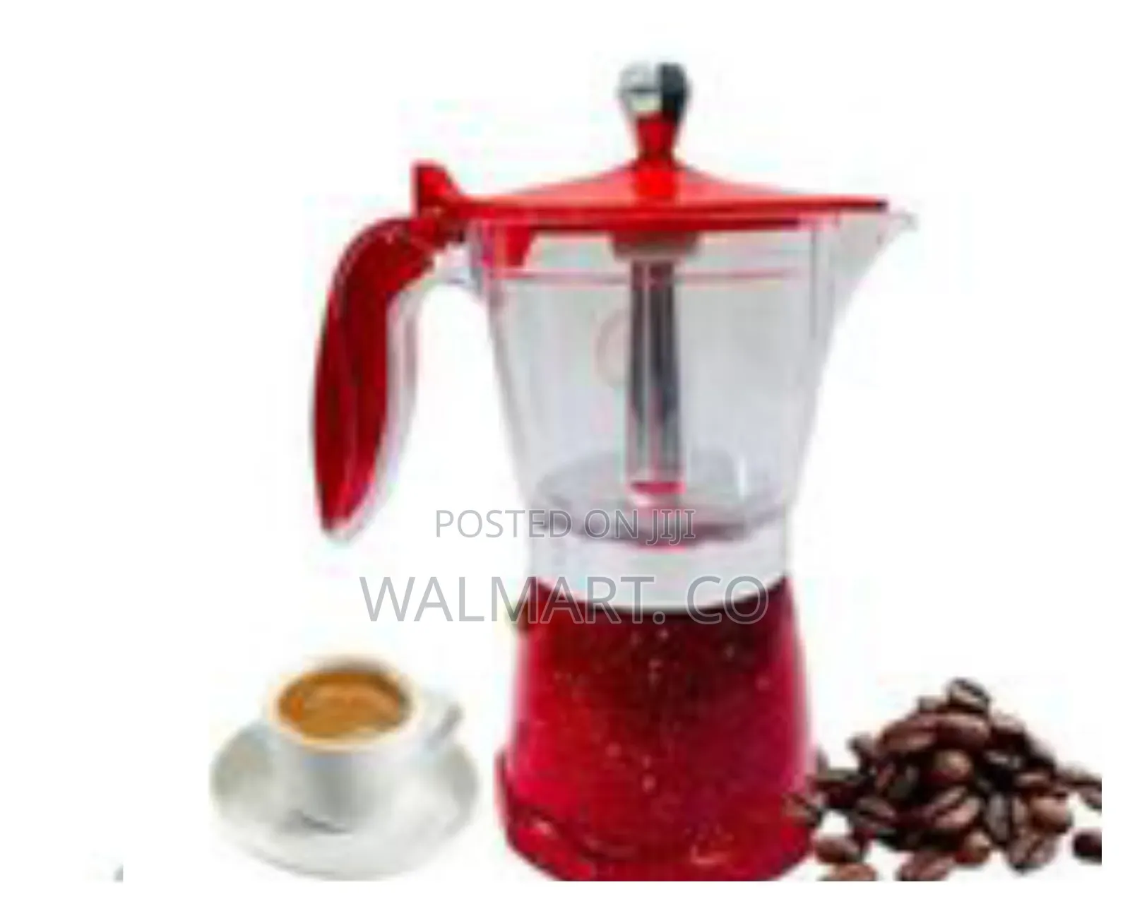 Stovetop Expresso Maker With Glass Carafe and Granulated Base