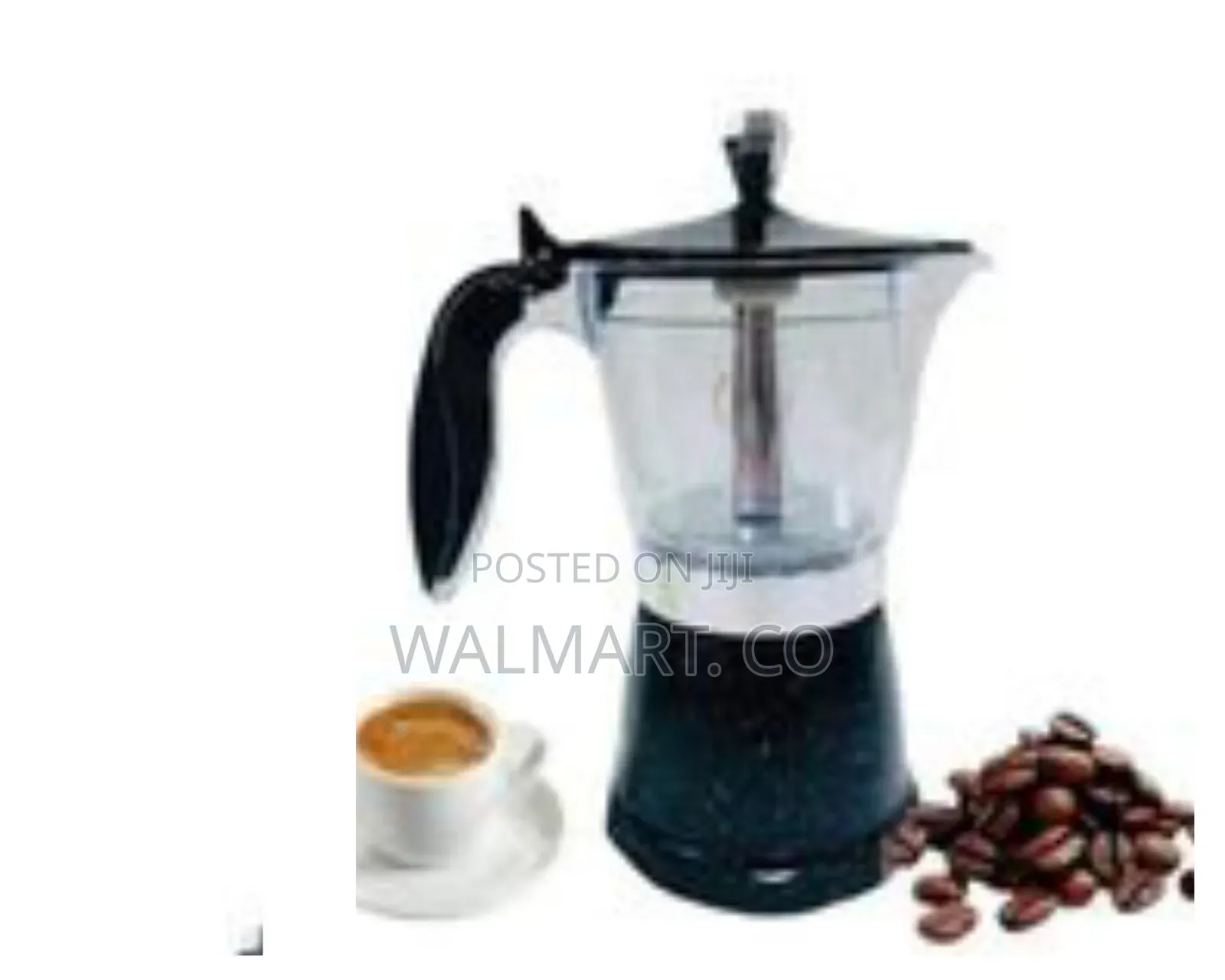 Stovetop Expresso Maker With Glass Carafe and Granulated Base