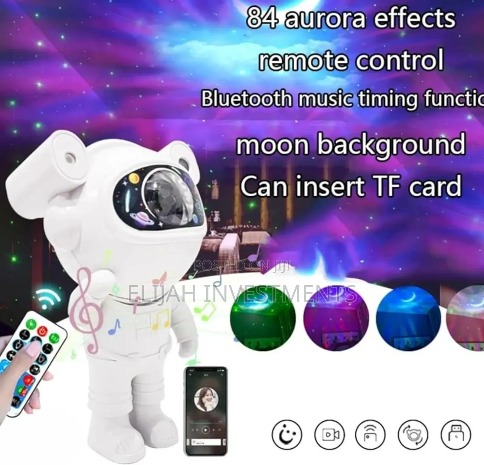 Space Decor Astronaut Speaker Projector