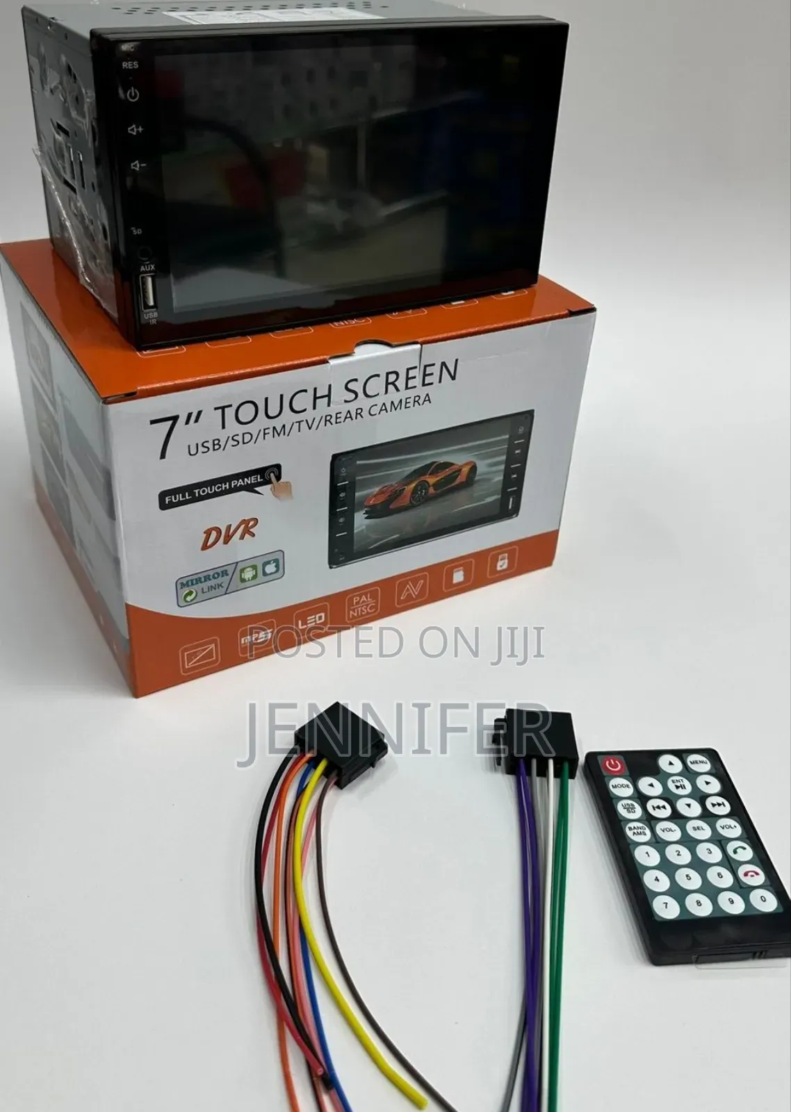 7-Inch Double Din Car Multimedia Mp5 Player With a Touchscreen Display
