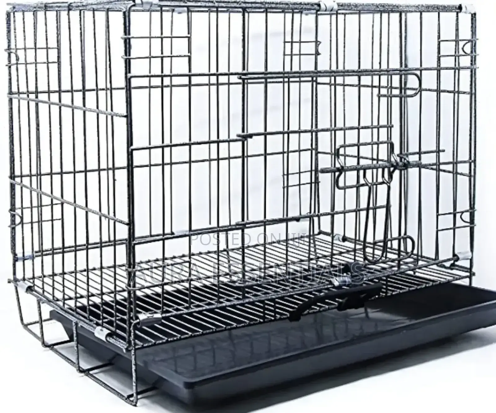 Black, Foldable Metal Pet Crate or Cage