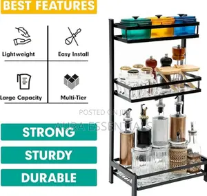 3-level Metal Kitchen Countertop Organizer Shelf