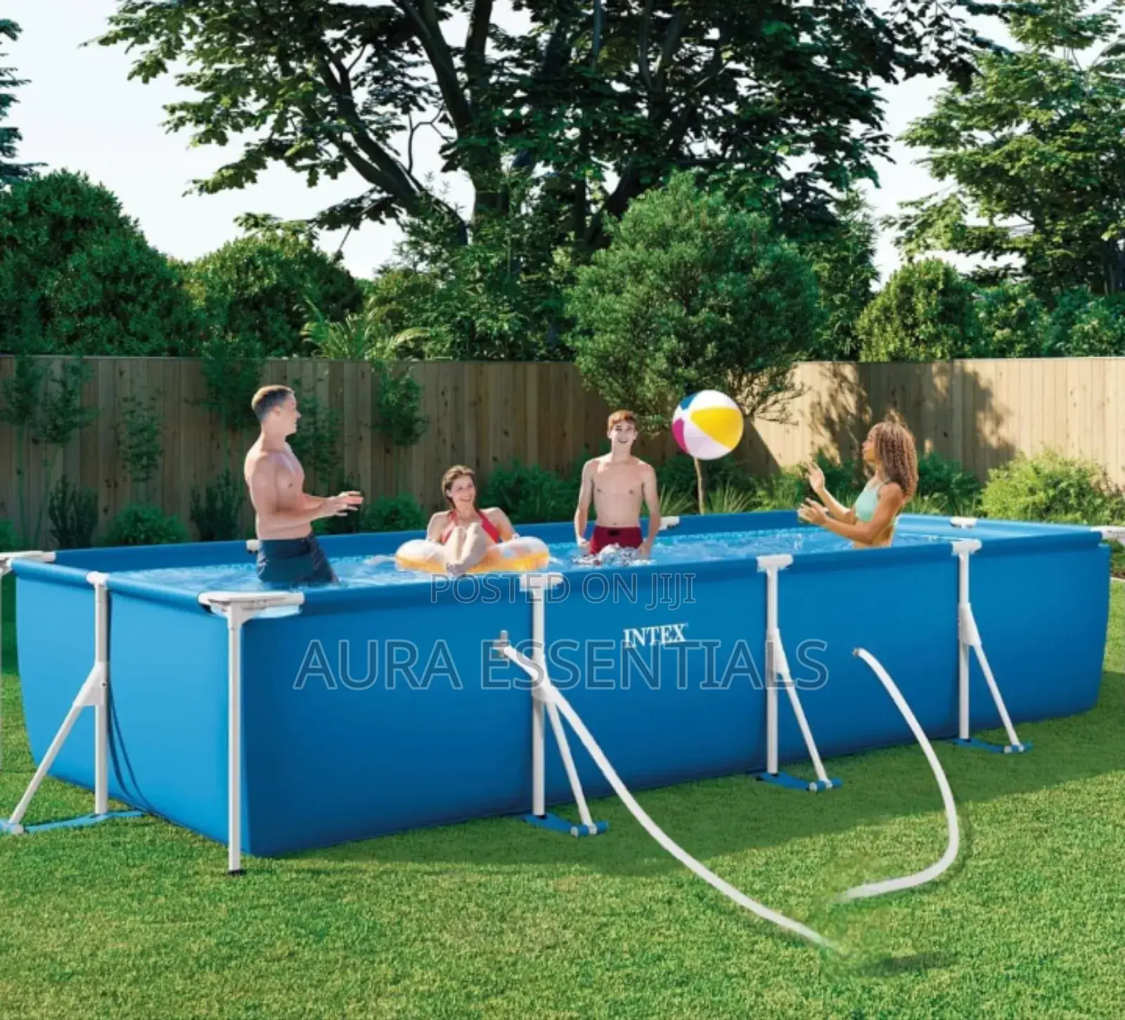 Intex 4.5 M X 2.2 M X 0.84 M Rectangular Frame Pool Set