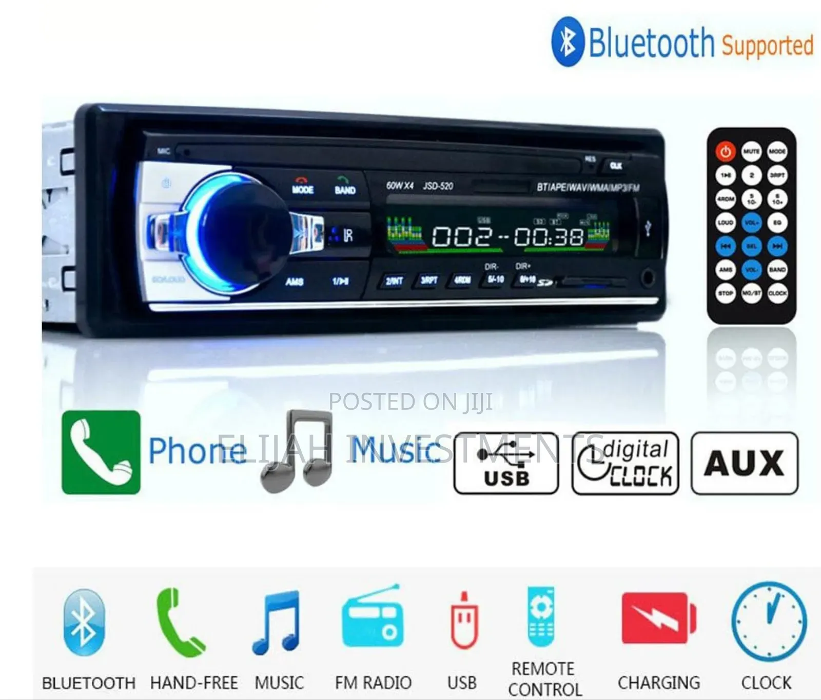 JSD-520 Car Mp3 Player With Usb/Sd Port.