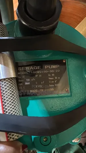 22kw 2800rpm High Speed 6" 6 Inches Sewage Pump Three Phase