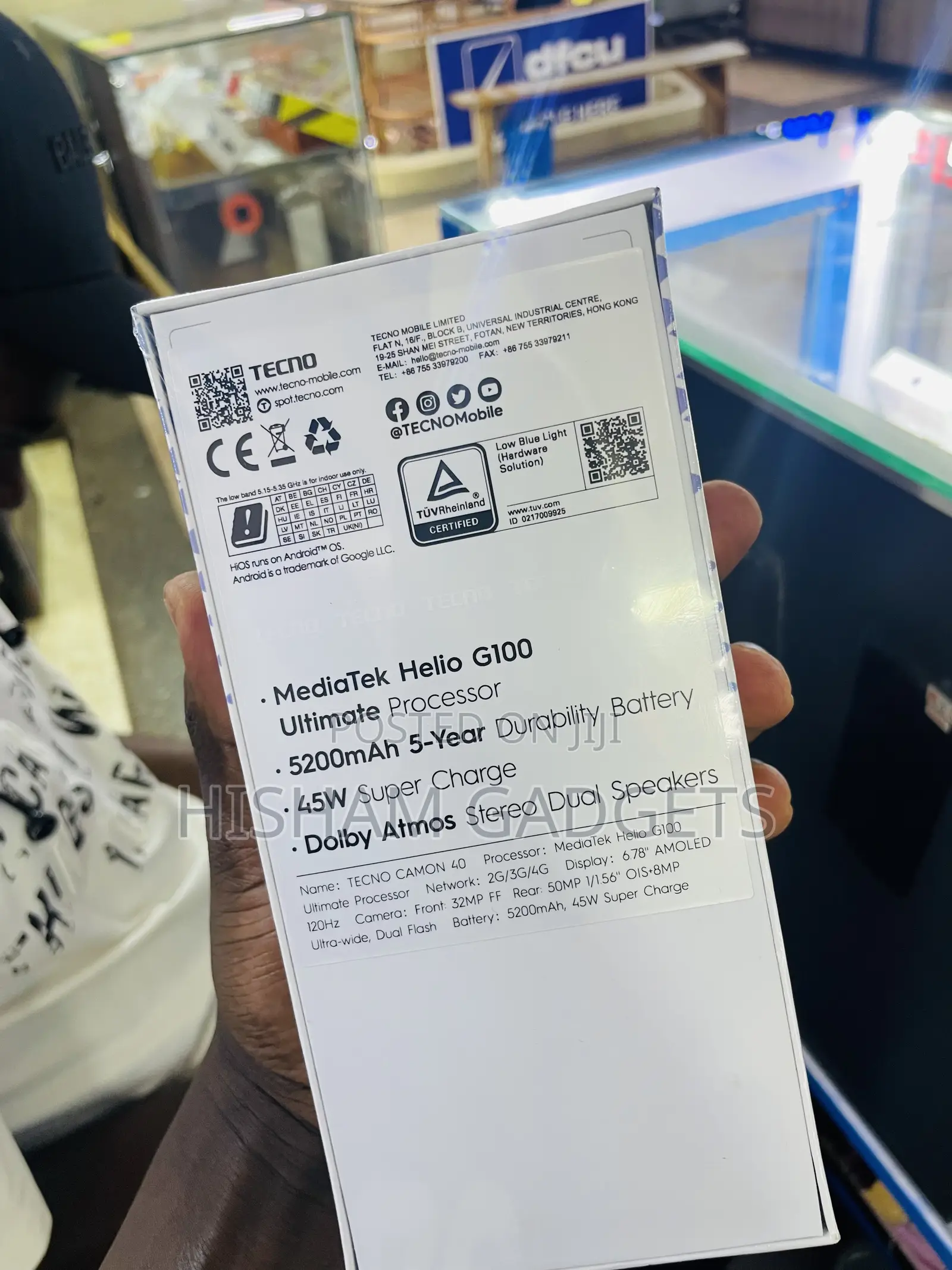 New Tecno Camon 40 256 GB Blue