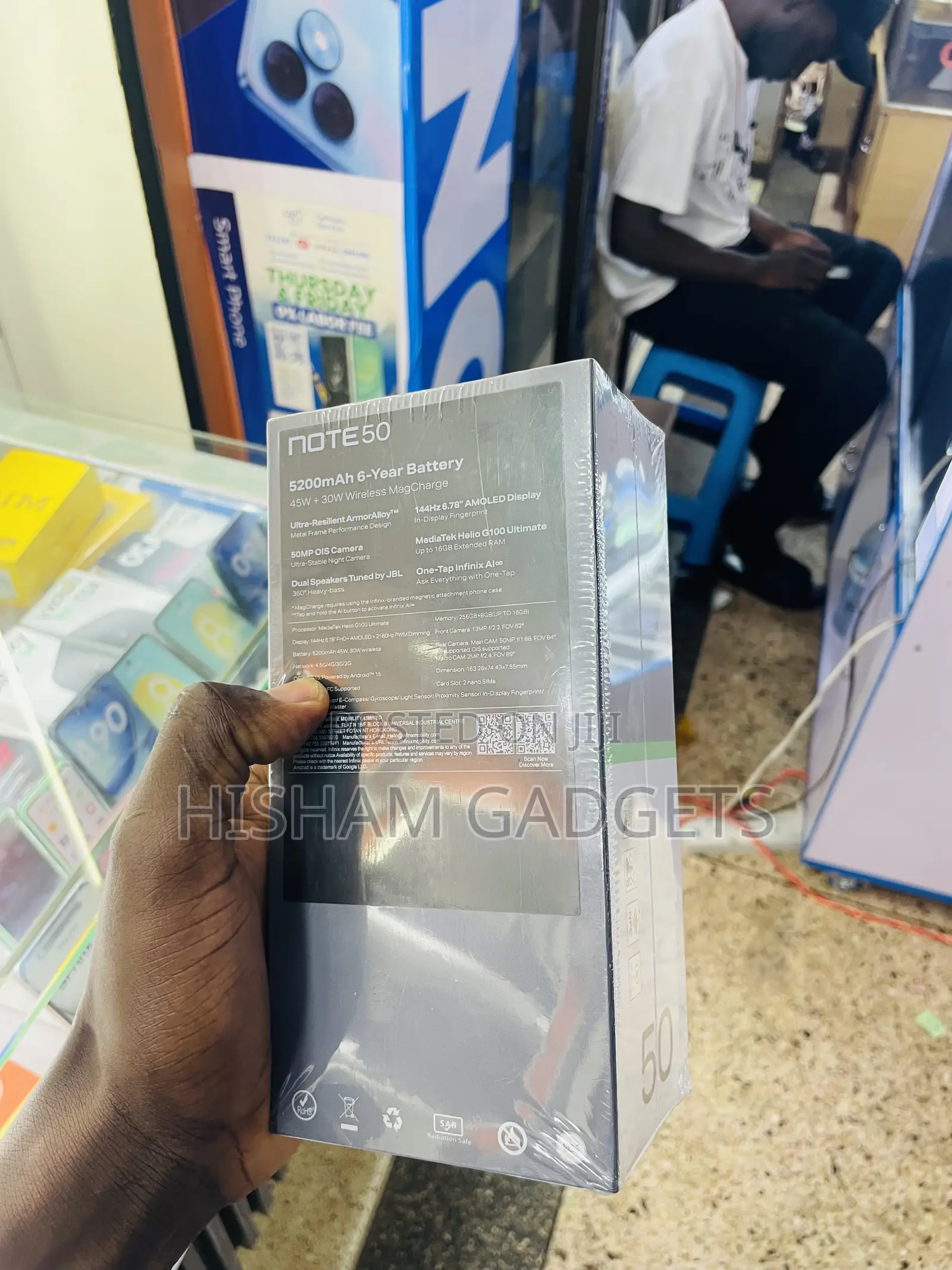 New Infinix Note 50 4G 256 GB Black