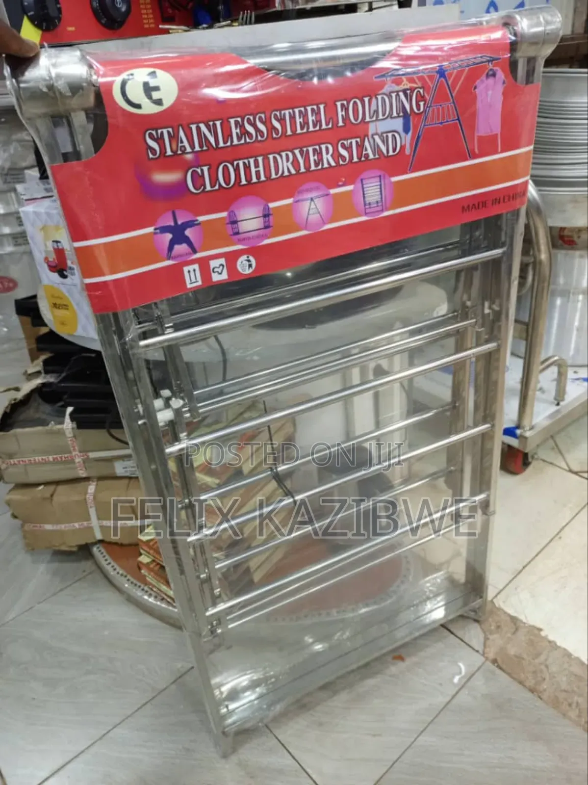 Stainless Steel Folding Cloth Dryer Stand.