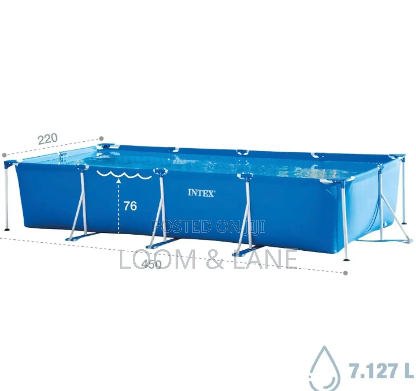 Intex 4.5 M X 2.2 M X 0.84 M Rectangular Frame Pool Set