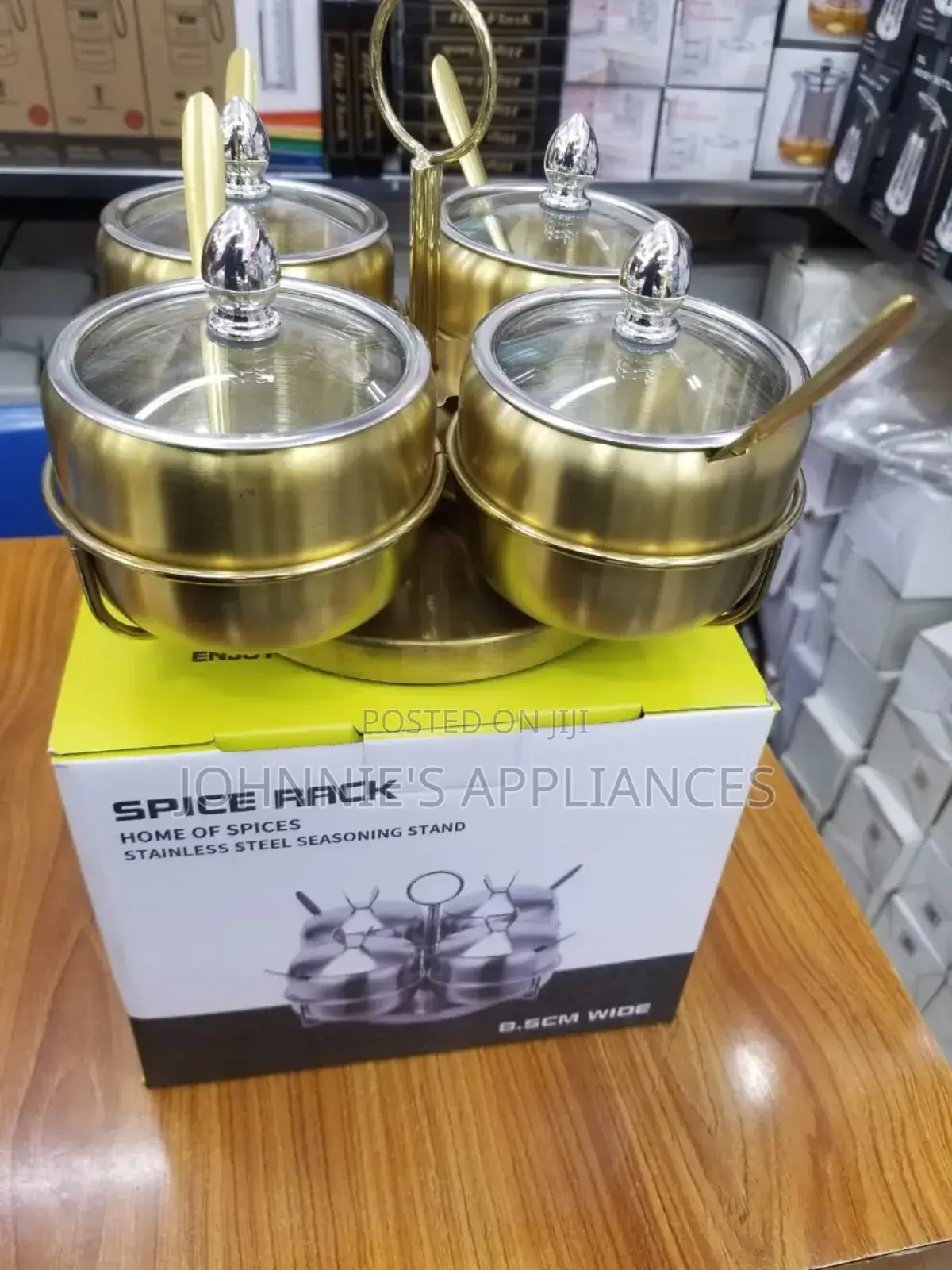4pics Spice Rack Set Both Gold And Silver