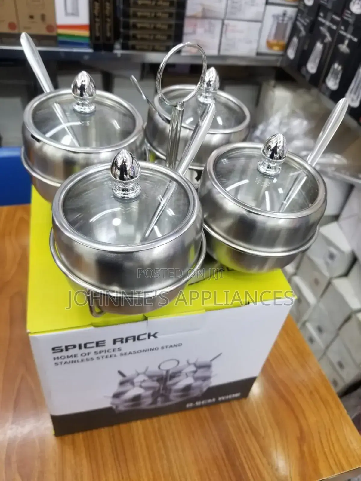 4pics Spice Rack Set Both Gold And Silver
