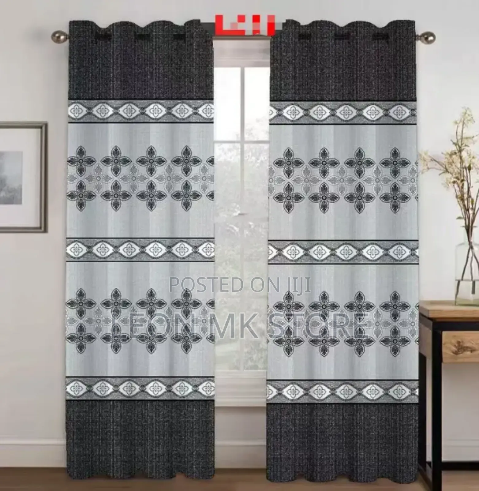 2pcs Living Room and Bedroom Curtains