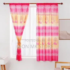 Floral Pattern Curtains 2pcs