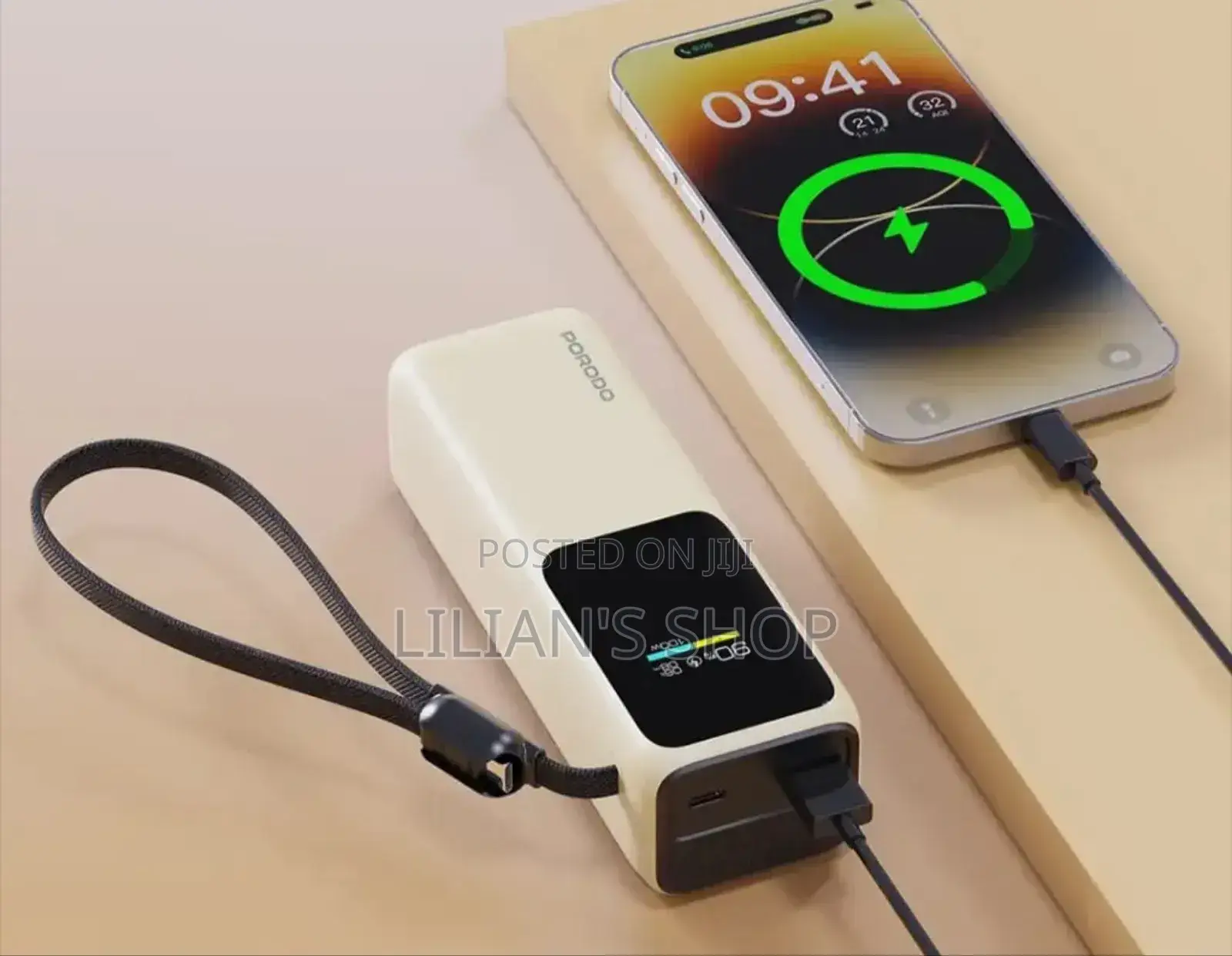 Porodo Smart Display 20000mah Power Bank.