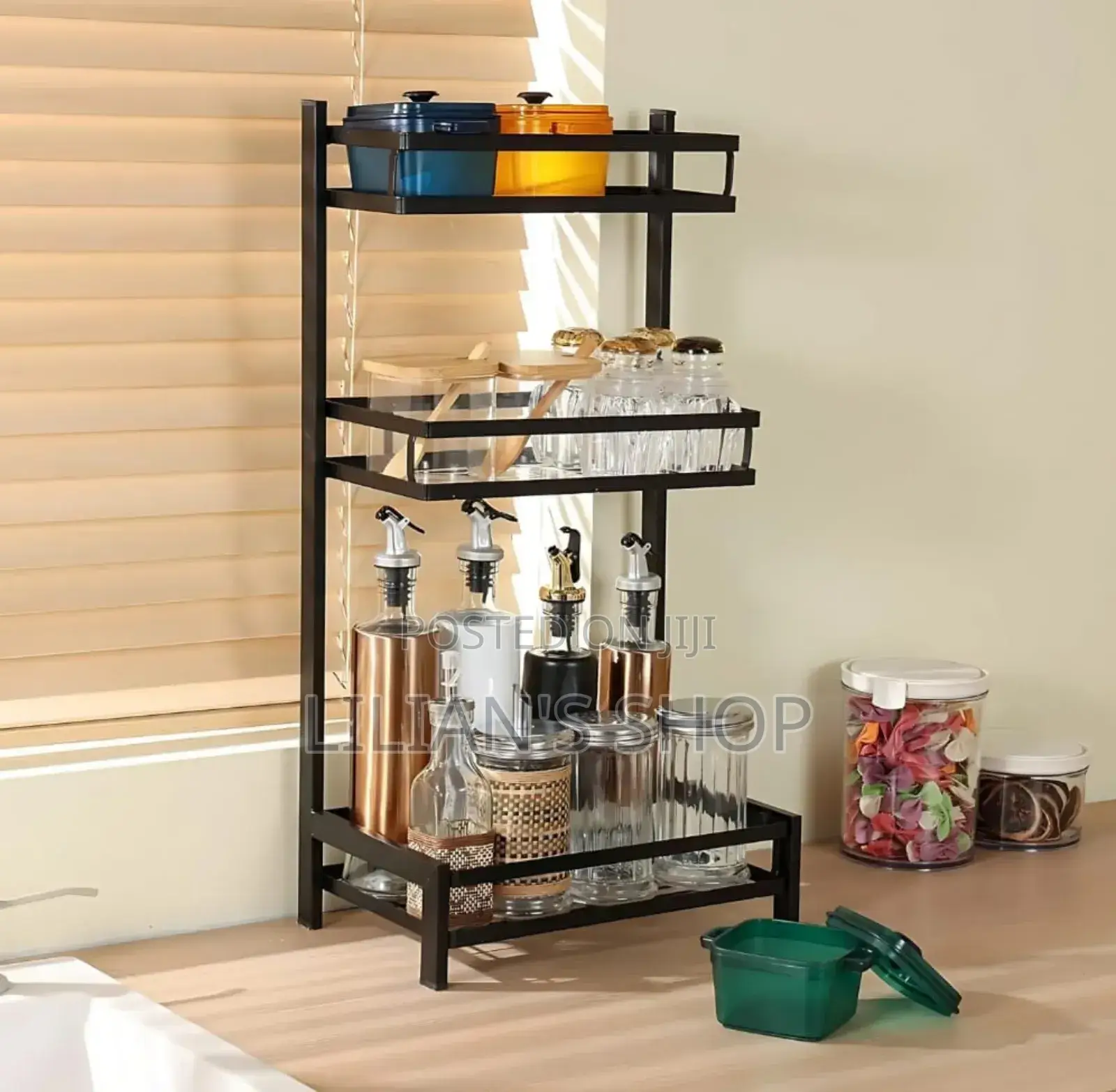 3-Level Metal Kitchen Countertop Organizer Shelf.