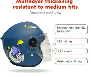 Open-Face Kids' Motorcycle or Scooter Helmet.