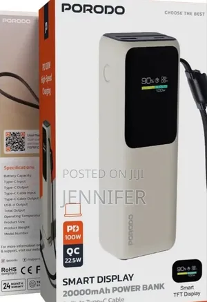 Porodo Smart Display 20000mah Power Bank.