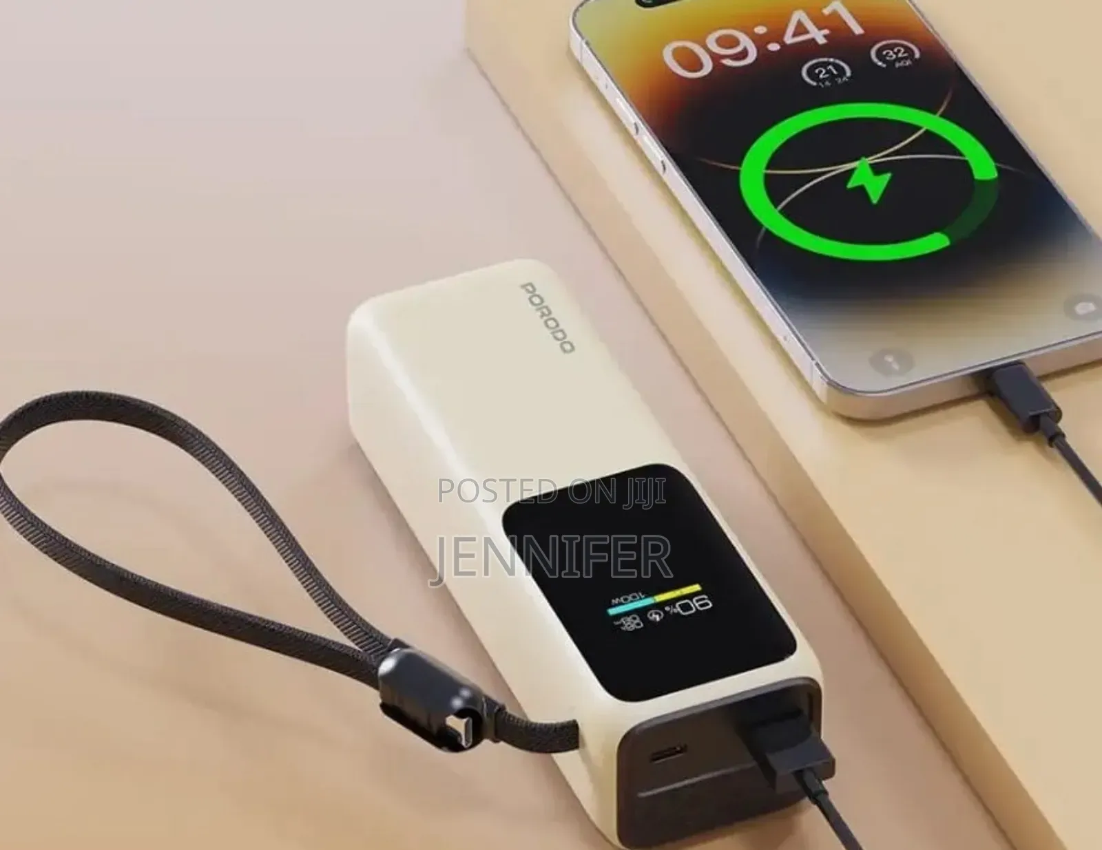 Porodo Smart Display 20000mah Power Bank.