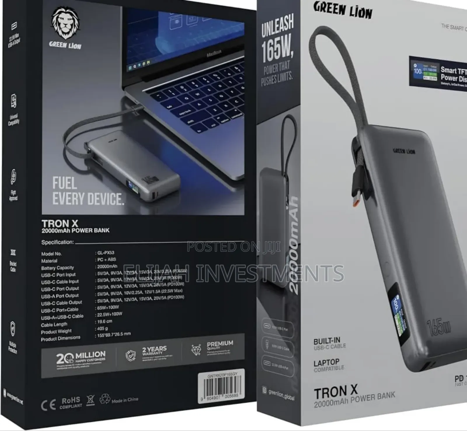 Two Green Lion Tron X 20000mah Power Banks