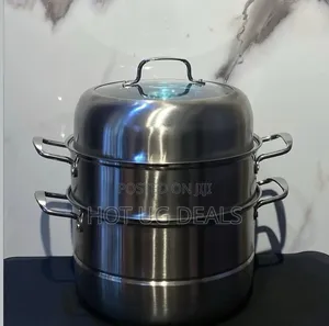 3-tier Food Steamer – Healthy Cooking Made Easy. Silver