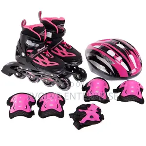 Children's Roller Skates With Protectors and Helmet