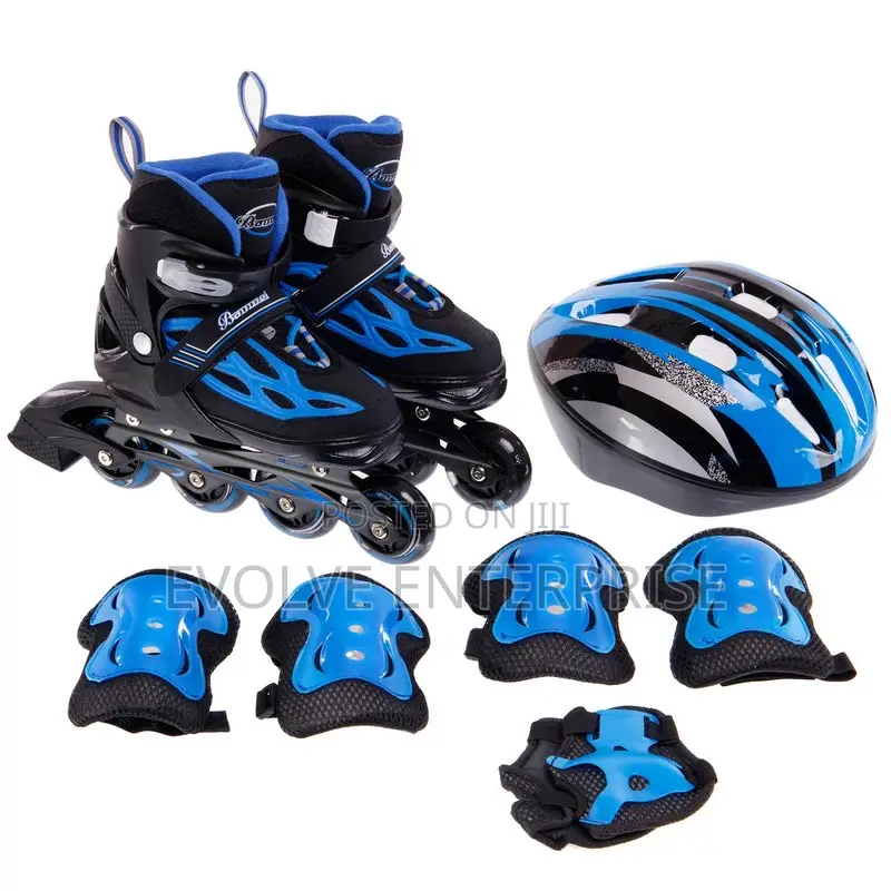 Children's Roller Skates With Protectors and Helmet