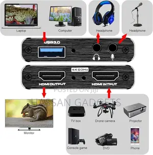 Hdmi Video Capture Card, 1080p 60fps, Hdmi To Usb 3.0 Capture Card