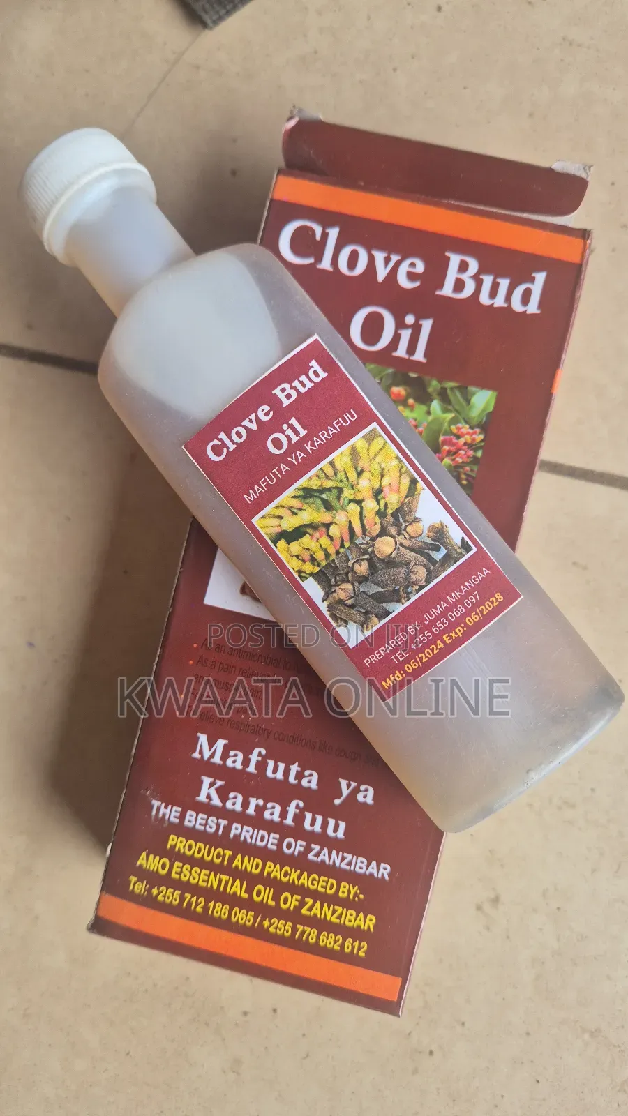 Clove Bud Oil Stem Oil (Mafuta Ya Makonyo Ya Karafuu -100ml