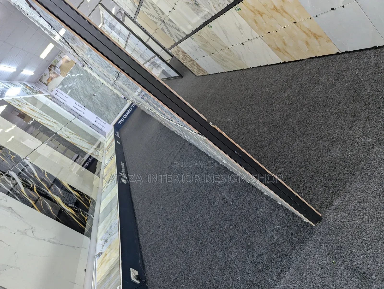 Nice Looking Gray Balcony Grass Carpet