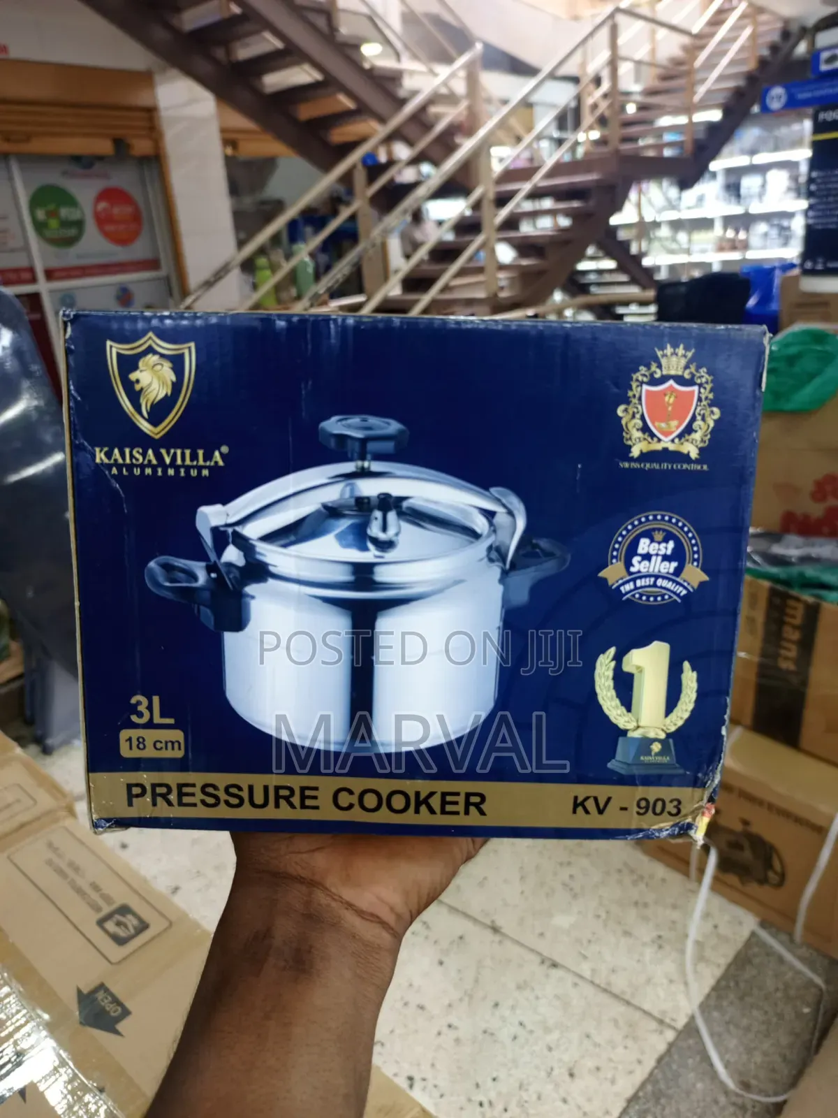 3l Kaisa Villa Kv-903 Aluminum Pressure Cooker.