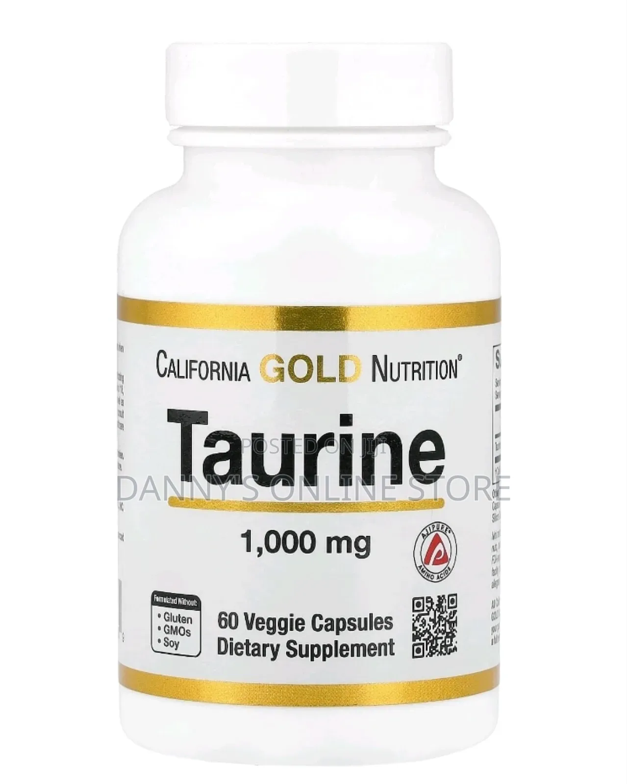 California Gold, Taurine, 1000mg, 60 Veg Capsules