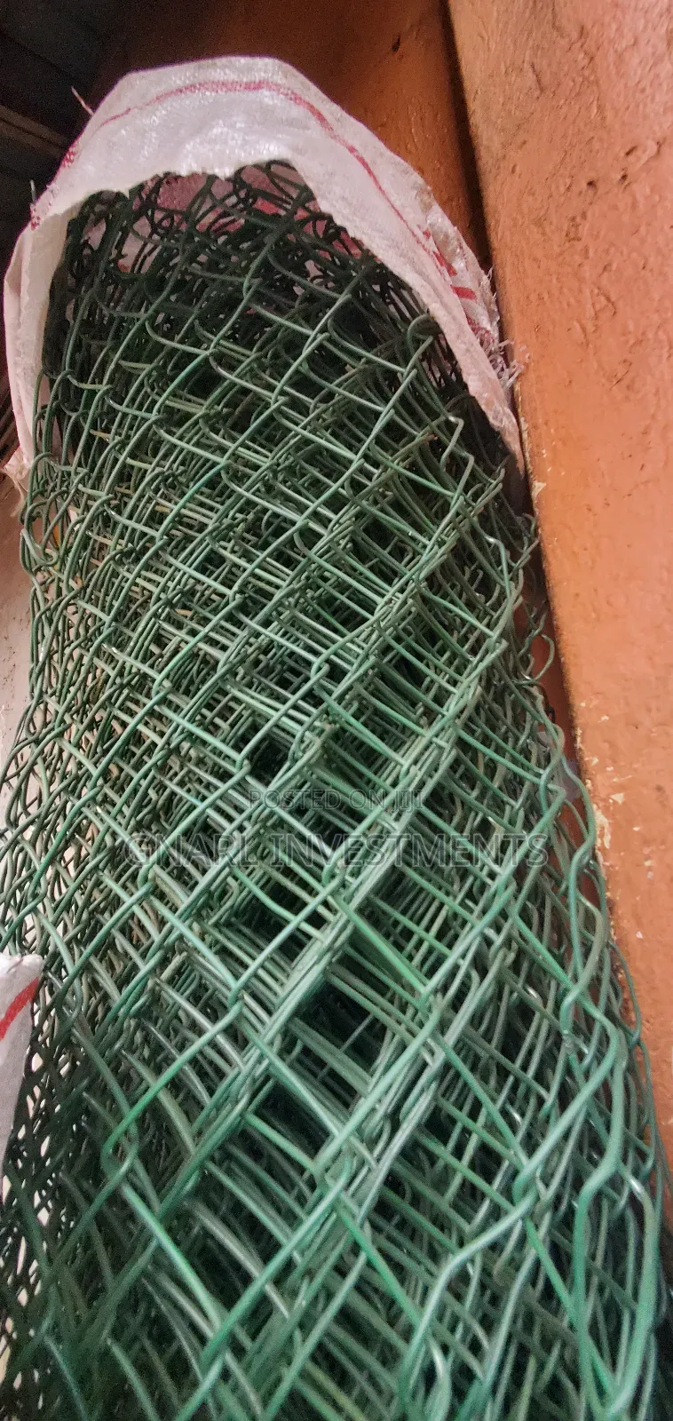 Green Coated Chain Links