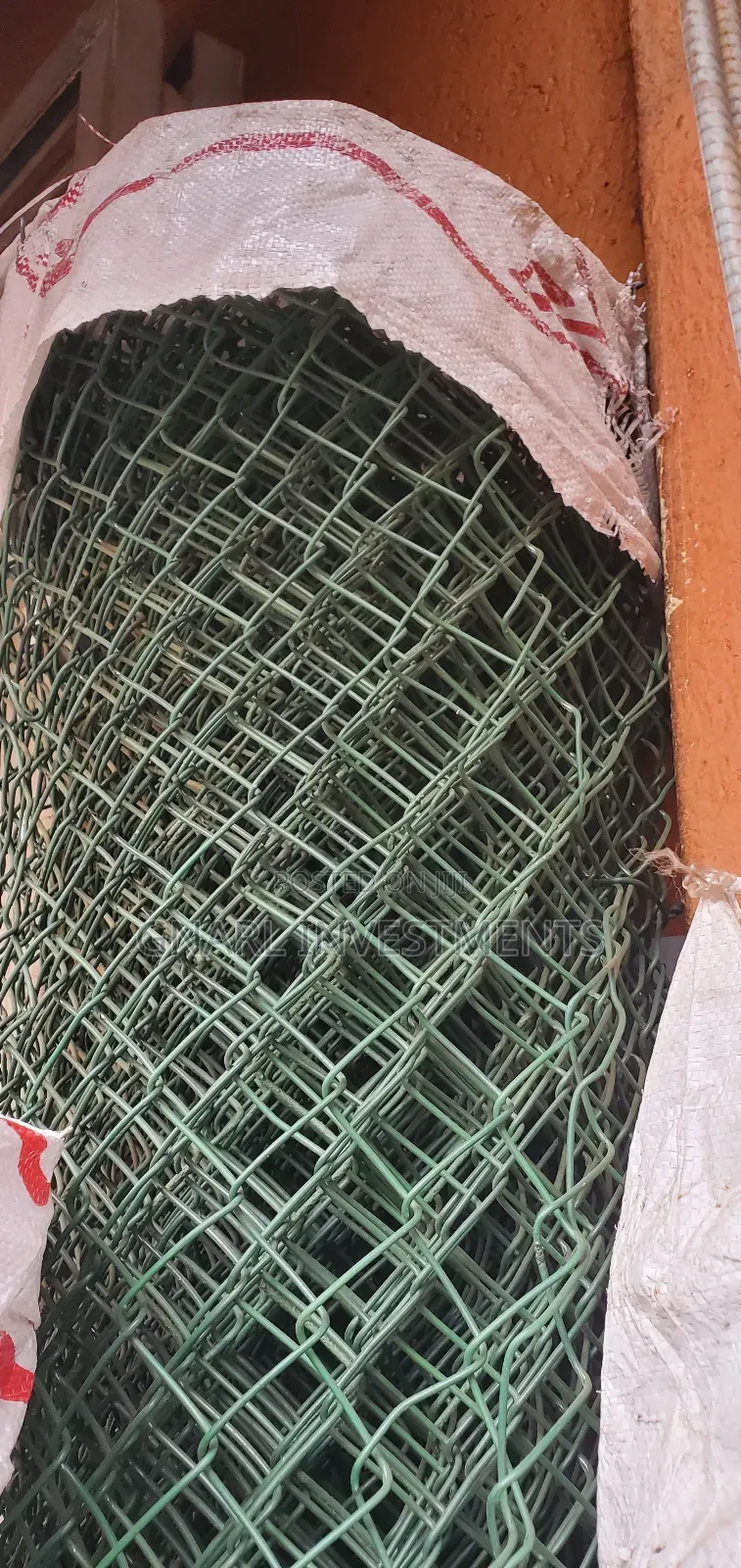 Green Coated Chain Links