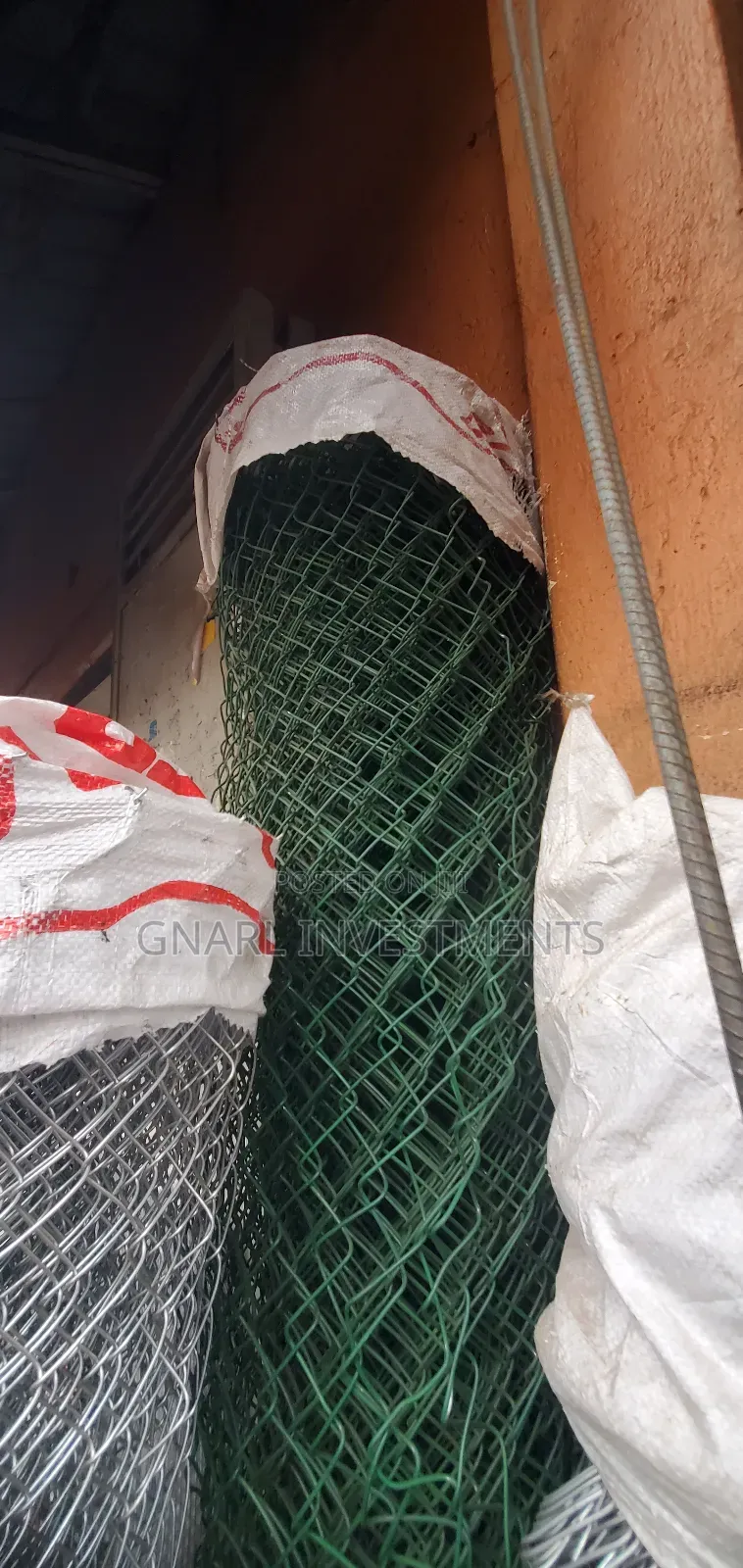 Green Coated Chain Links