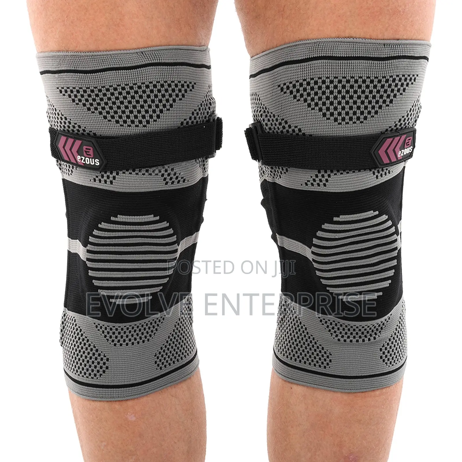 Elastic Compression Sports Knee Pads With a Fixing Strap Knee Brace