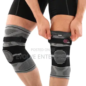 Elastic Compression Sports Knee Pads With a Fixing Strap Knee Brace