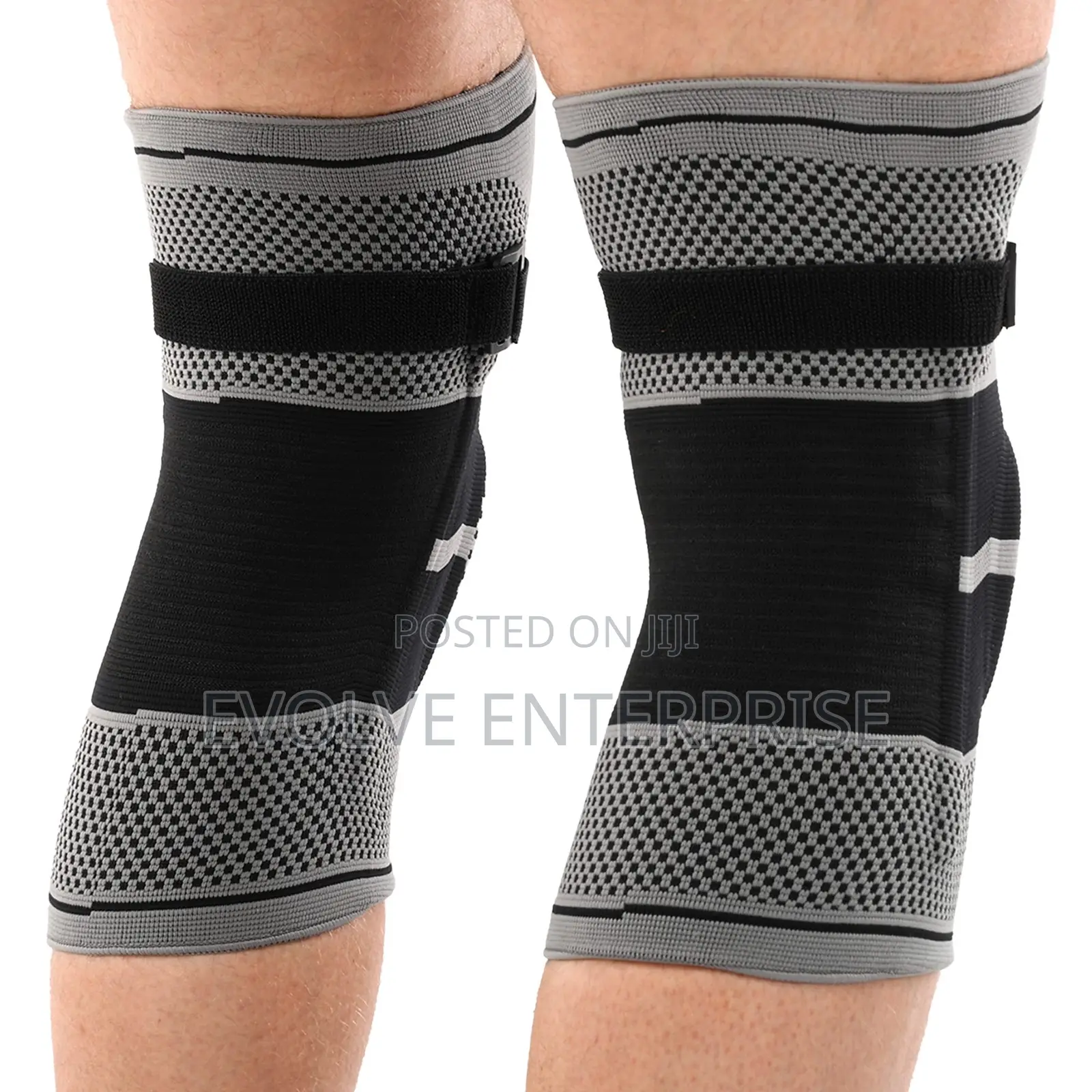 Elastic Compression Sports Knee Pads With a Fixing Strap Knee Brace