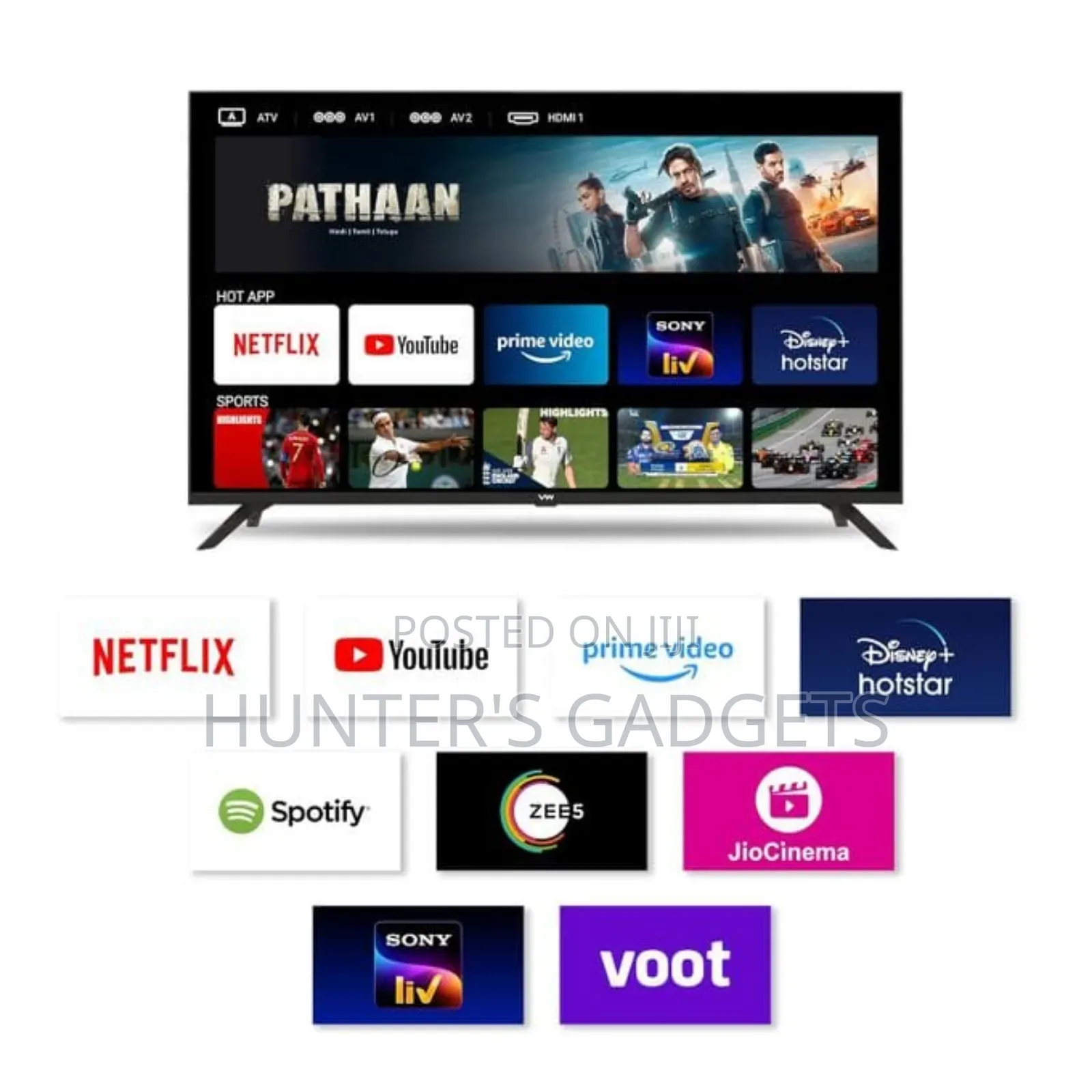 Smartec 43 Inch Smart Digital Frameless Tv With Youtube Netflix New Tv