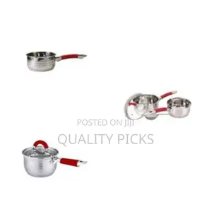 4-Pc Stainless Steel Milk Pan and Sauce Pan Set - Multicolor