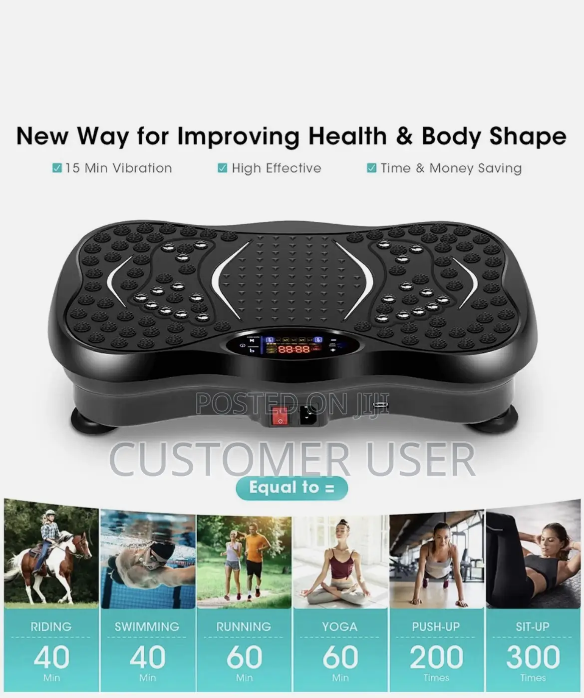 Vibration Plate Exercise Machine Whole Body Massager Fitness Machine