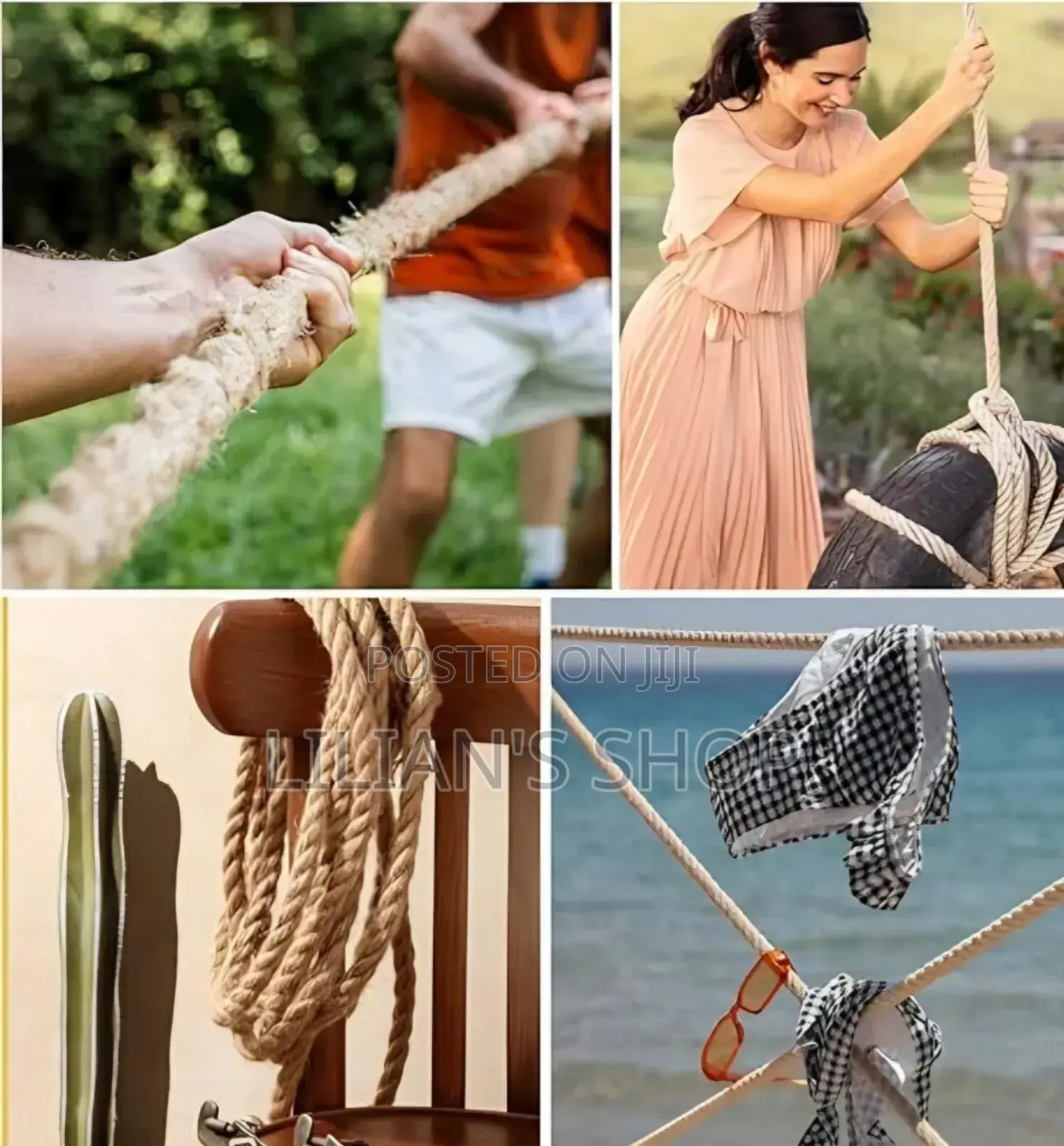 Heavy-Duty Natural Jute Rope.