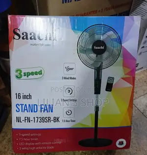Saachi 16 Inch Stand Fan (Model Nl-Fn-1739sr-Bk)