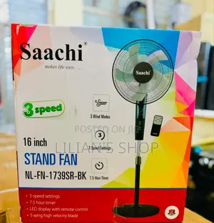 Saachi 16 Inch Stand Fan (Model Nl-Fn-1739sr-Bk)